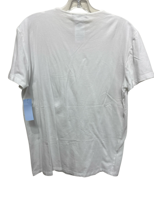Versace Size 5 White Cotton Blend Solid T shirt Crew Men's Short Sleeve White / 5