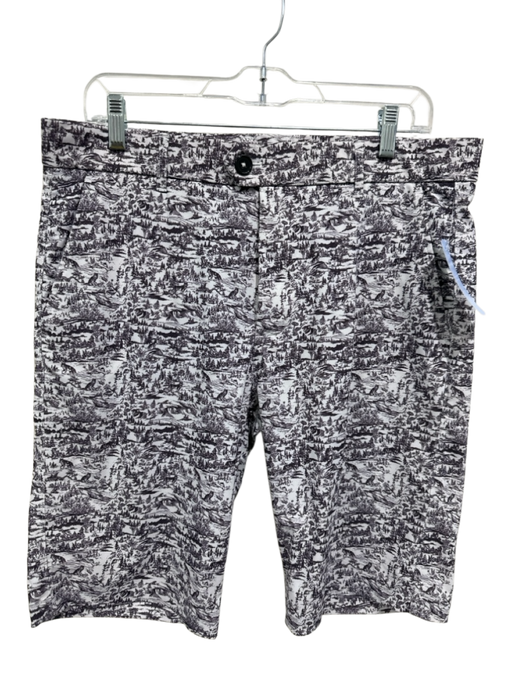 Greyson Size 32 Purple & White Synthetic Floral Khakis Men's Shorts Purple & White / 32