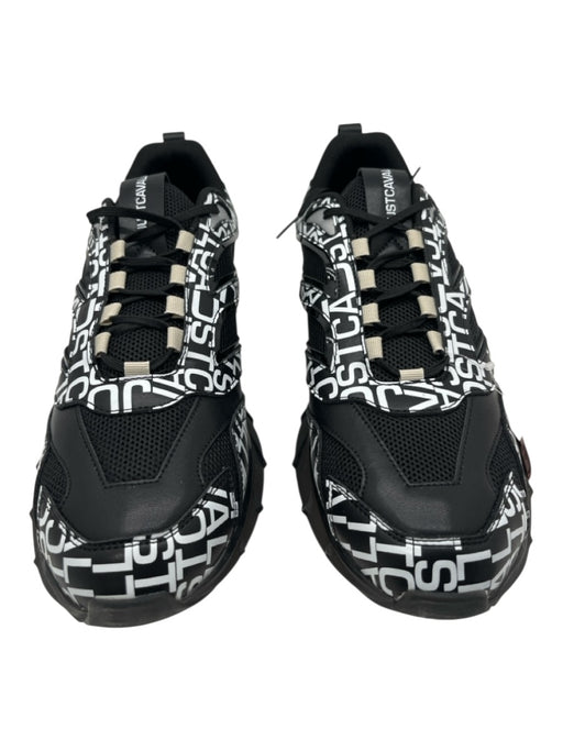 Roberto Cavalli Shoe Size 45 Black & White Synthetic Sneaker Men's Shoes Black & White / 45