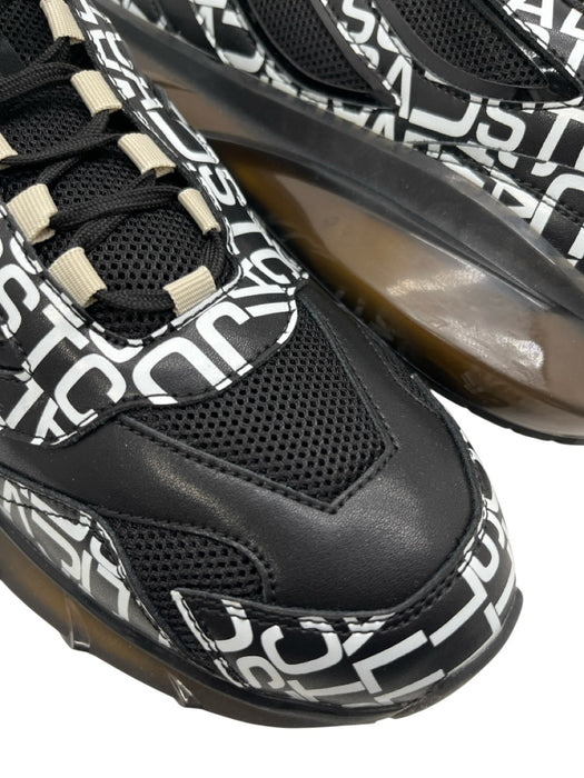Roberto Cavalli Shoe Size 45 Black & White Synthetic Sneaker Men's Shoes Black & White / 45
