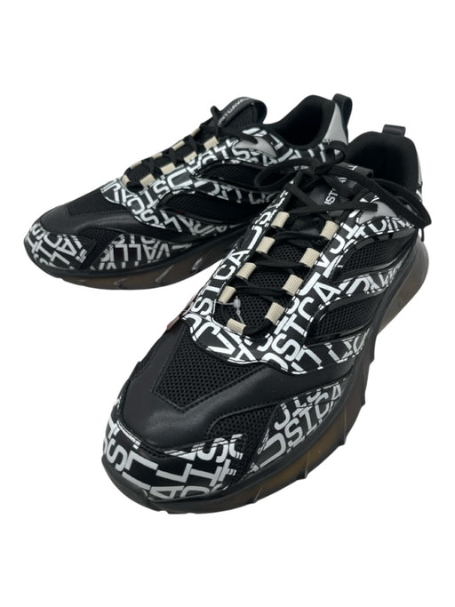 Roberto Cavalli Shoe Size 45 Black & White Synthetic Sneaker Men's Shoes Black & White / 45