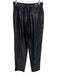 Giorgio Armani Size 44 Black Linen & Silk Elastic Waist Wide Leg Pants Black / 44