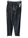 Giorgio Armani Size 44 Black Linen & Silk Elastic Waist Wide Leg Pants Black / 44