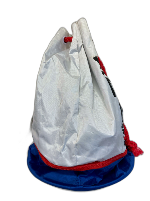Just Cavalli Blue, White & Red Canvas Drawstring Words Beach bucket bag Bag Blue, White & Red / Large