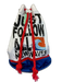 Just Cavalli Blue, White & Red Canvas Drawstring Words Beach bucket bag Bag Blue, White & Red / Large