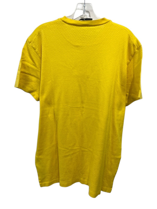 Dsquared Size XL Yellow Cotton logo Mesh T Shirt Men's Short Sleeve Yellow / XL