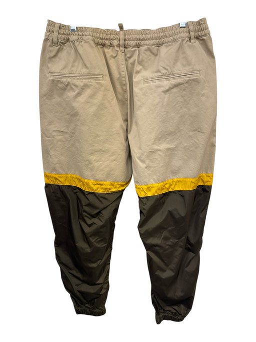 Dsquared Size 48 Beige & Green Cotton Blend Solid Jogger Waist Band Men's Pants Beige & Green / 48