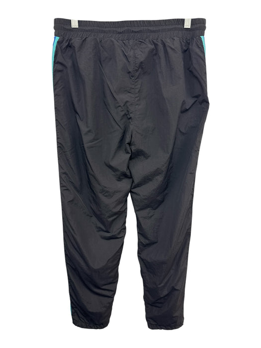 Versace Couture Size S Black & Blue Synthetic Solid Jogger Athleisure Pants Black & Blue / S