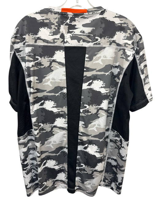 Armani Size XXL Gray & Black Synthetic Camo Athletic T Shirt Men's Short Sleeve Gray & Black / XXL