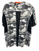 Armani Size XXL Gray & Black Synthetic Camo Athletic T Shirt Men's Short Sleeve Gray & Black / XXL