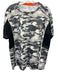 Armani Size XXL Gray & Black Synthetic Camo Athletic T Shirt Men's Short Sleeve Gray & Black / XXL