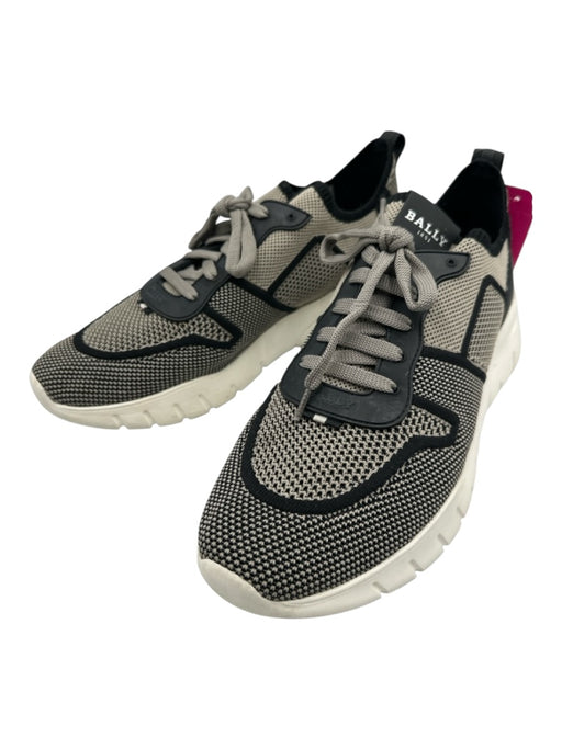 Bally Shoe Size 12 Like New Black & Gray Synthetic Woven Sneaker Men's Shoes Black & Gray / 12