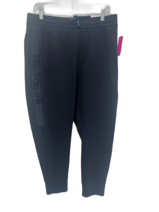 Emporio Armani Size M Navy Blue Cotton Sweatpants Men's Pants Navy Blue / M