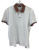 Versace Collection Size XL White & Multi Cotton Solid Polo Men's Short Sleeve White & Multi / XL