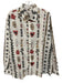 Desigual Size L White & Black Cotton Hearts Button Up Men's Long Sleeve Shirt White & Black / L
