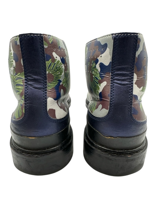 Mihara Yasuhiro Shoe Size 12 Green & Brown Leather Camo Floral Men's Shoes Green & Brown / 12
