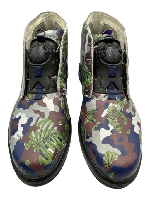 Mihara Yasuhiro Shoe Size 12 Green & Brown Leather Camo Floral Men's Shoes Green & Brown / 12