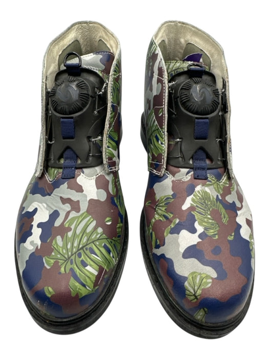 Mihara Yasuhiro Shoe Size 12 Green & Brown Leather Camo Floral Men's Shoes Green & Brown / 12