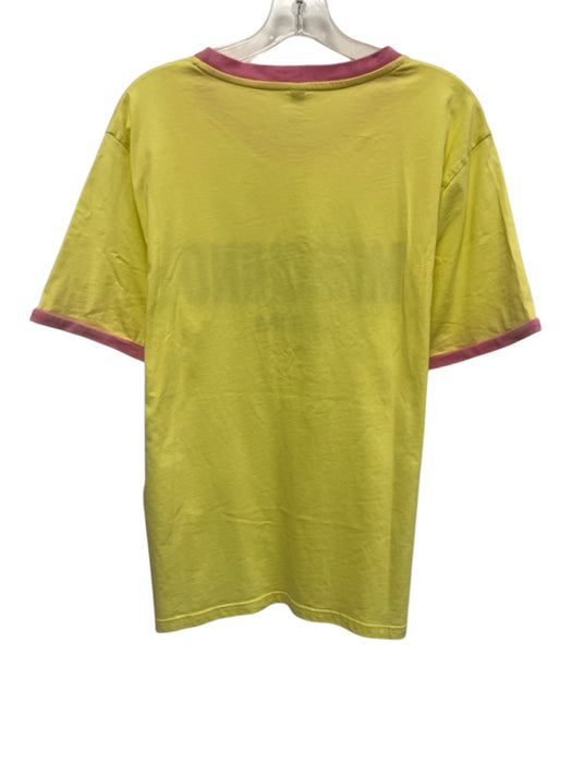 Moschino Size L Yellow, Black, & Pink Cotton Men's Short Sleeve Yellow, Black, & Pink / L
