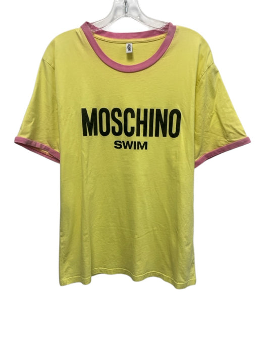 Moschino Size L Yellow, Black, & Pink Cotton Men's Short Sleeve Yellow, Black, & Pink / L