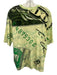 Moschino Size Est M Yellow, Black & Green Cotton All Over Print Short Sleeve Yellow, Black & Green / Est M