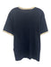 Sandro Size Est M Navy Blue & White Cotton Solid Men's Short Sleeve Navy Blue & White / Est M