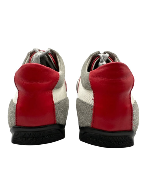 Emporio Armani Shoe Size 8 Gray, Red & White Synthetic Low Top Men's Shoes Gray, Red & White / 8