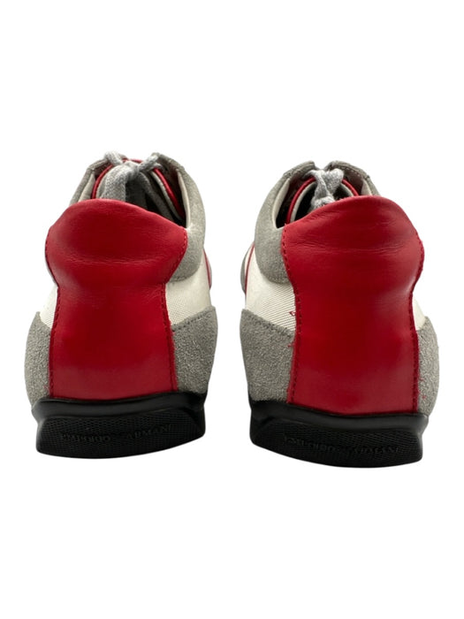 Emporio Armani Shoe Size 8 Gray, Red & White Synthetic Low Top Men's Shoes Gray, Red & White / 8
