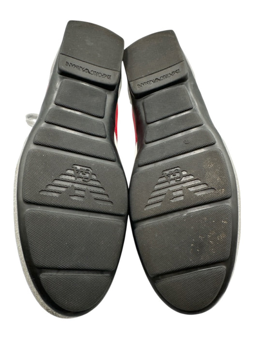 Emporio Armani Shoe Size 8 Gray, Red & White Synthetic Low Top Men's Shoes Gray, Red & White / 8