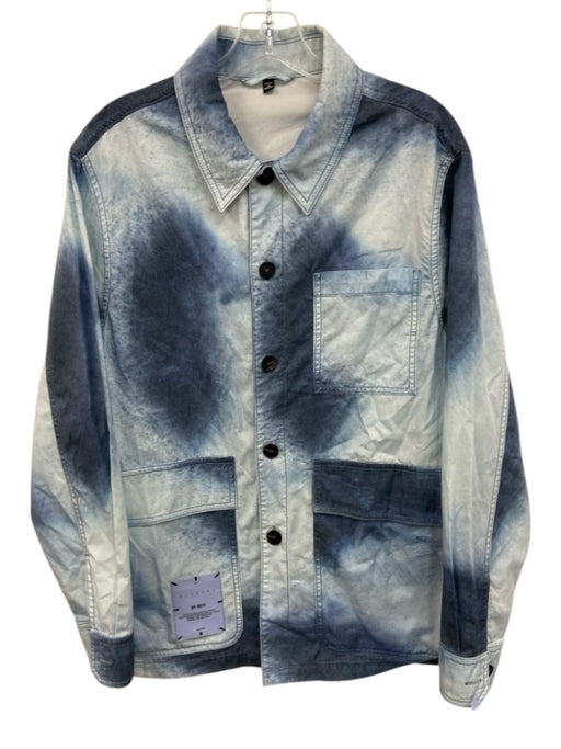 Alexander McQueen Size S Blue & Light Blue Cotton Button Down Long Sleeve Shirt Blue & Light Blue / S