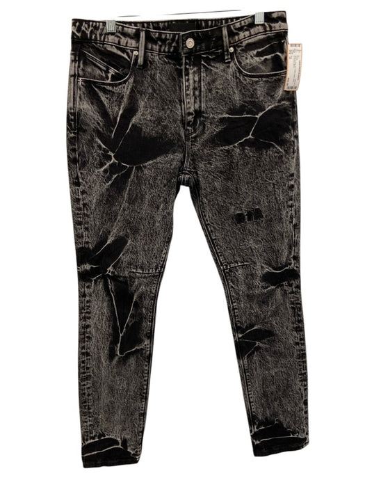 R+A Size 33 Black & Gray Cotton Solid Jean Men's Pants Black & Gray / 33
