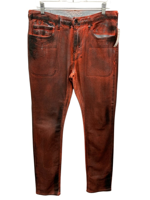 PRPS Size 32 Orange & Black Cotton Solid Jean Men's Pants Orange & Black / 32