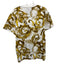 Versace Jeans Co. Size M White & Gold Cotton All Over Print Short Sleeve Shirt White & Gold / M