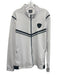 Emporio Armani Size L White & Black Polyester Solid Zipper Men's Jacket White & Black / L
