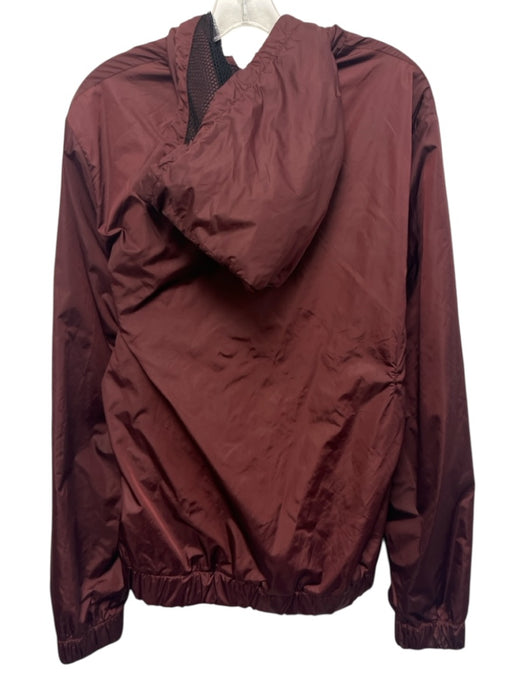 Dolce & Gabbana Size 54 Dark Red Polyamide Blend Solid Hoodie Zipper Jacket Dark Red / 54