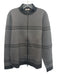 Armani Size L Gray Synthetic Check Zip UP Track Men's Jacket Gray / L