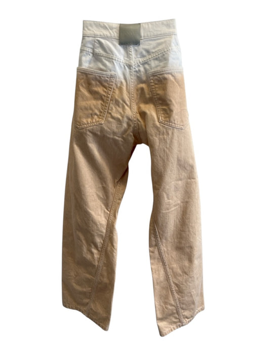 Lanvin Size 34 Beige & White Cotton Cotton Jean Gradient Men's Pants Beige & White / 34