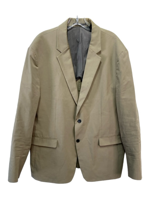 Theory AS IS Beige Cotton Solid 2 Button Men's Blazer 46