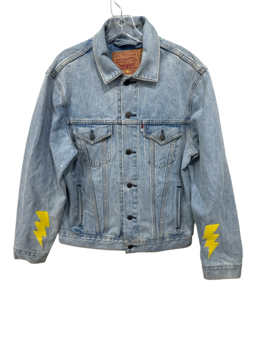 Levis Size M Light Wash Cotton Solid Trucker Men's Jacket Light Wash / M