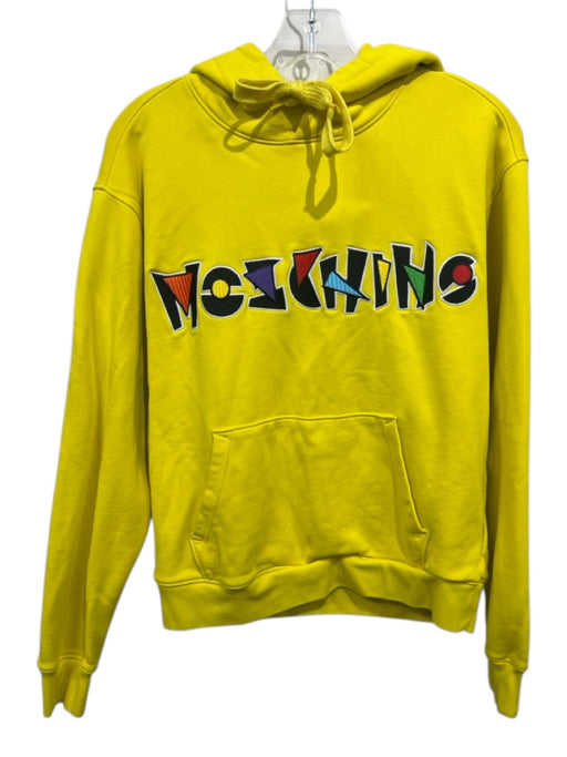 Moschino AS IS Size 38 Yellow & Multi Cotton Hoodie Men's Jacket Yellow & Multi / 38