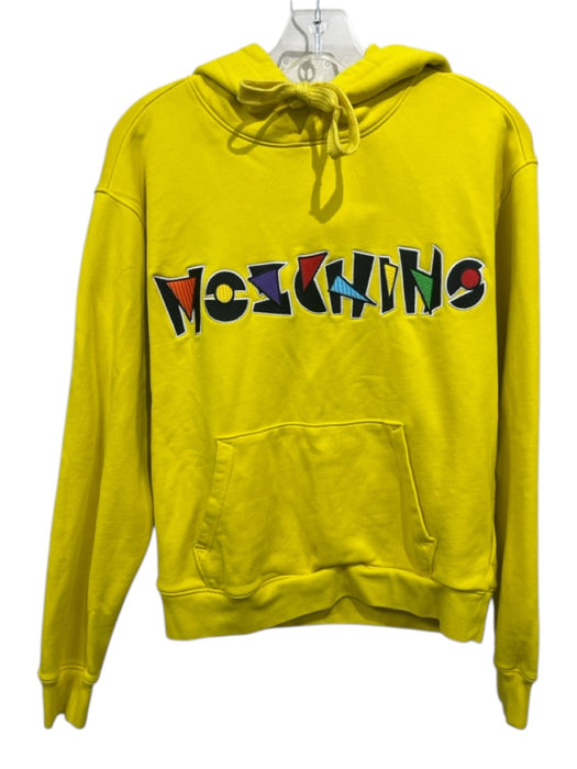 Moschino AS IS Size 38 Yellow & Multi Cotton Hoodie Men's Jacket Yellow & Multi / 38