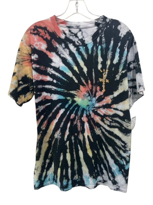 Cactus Jack Size M Black & Multi Cotton Tie Dye Men's Short Sleeve Black & Multi / M