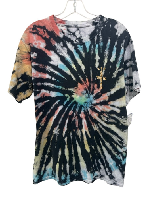 Cactus Jack Size M Black & Multi Cotton Tie Dye Men's Short Sleeve Black & Multi / M