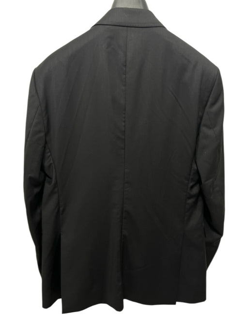 Saks Fifth Ave Black Wool Solid 2 Button Men's Suit Black / 42