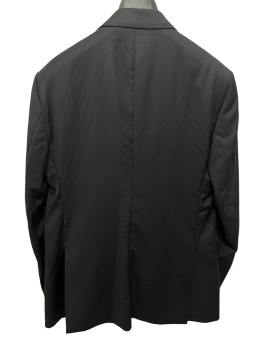 Saks Fifth Ave Black Wool Solid 2 Button Men's Suit Black / 42