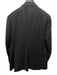 Saks Fifth Ave Black Wool Solid 2 Button Men's Suit Black / 42
