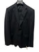 Saks Fifth Ave Black Wool Solid 2 Button Men's Suit Black / 42
