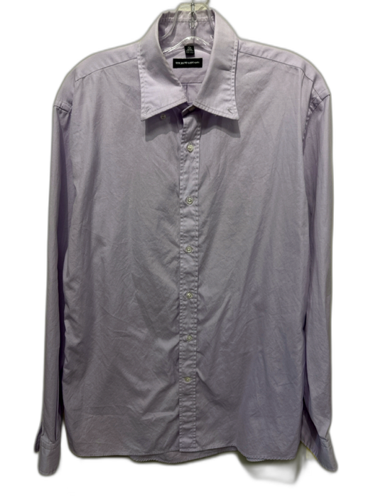 Bergdorf Goodman Size XL Pink Cotton Solid Button Down Men's Long Sleeve Shirt Pink / XL
