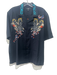Diesel Size L Black & Multi Lyocell Embroidered Men's Short Sleeve Black & Multi / L