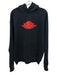 Jordan Size M Black & Red Cotton Distressed Hoodie Men's Jacket Black & Red / M